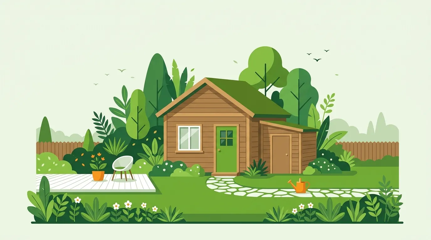 Illustration zur Gartenversicherung
