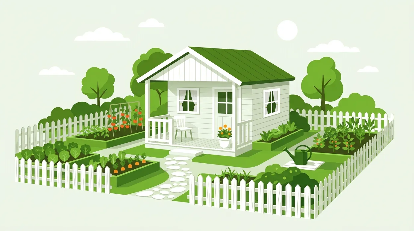 Illustration zur Gartenversicherung