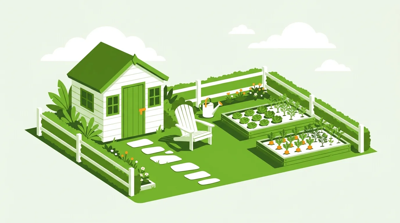Illustration zur Gartenversicherung