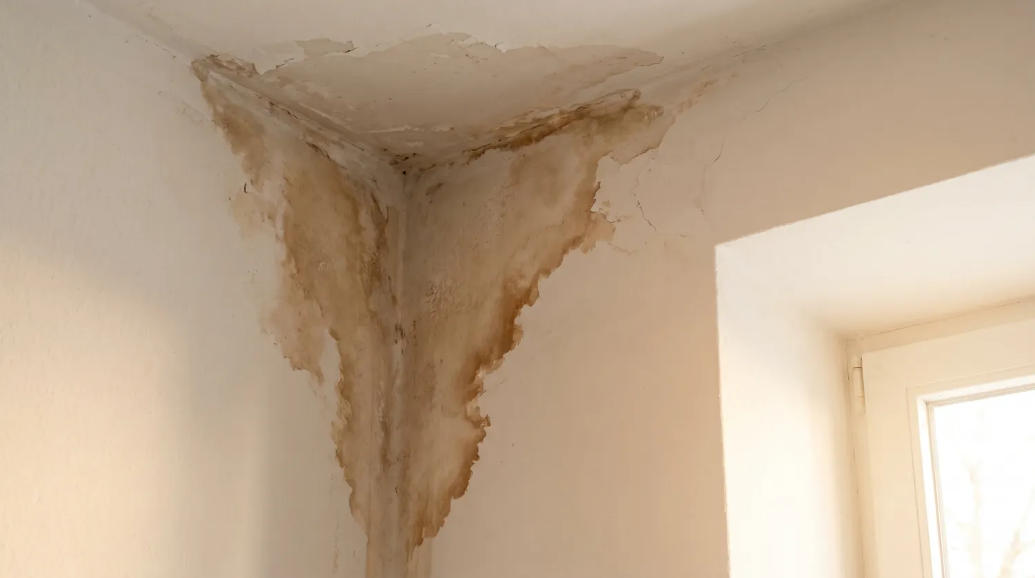 Wasserschaden an einer Zimmerdecke