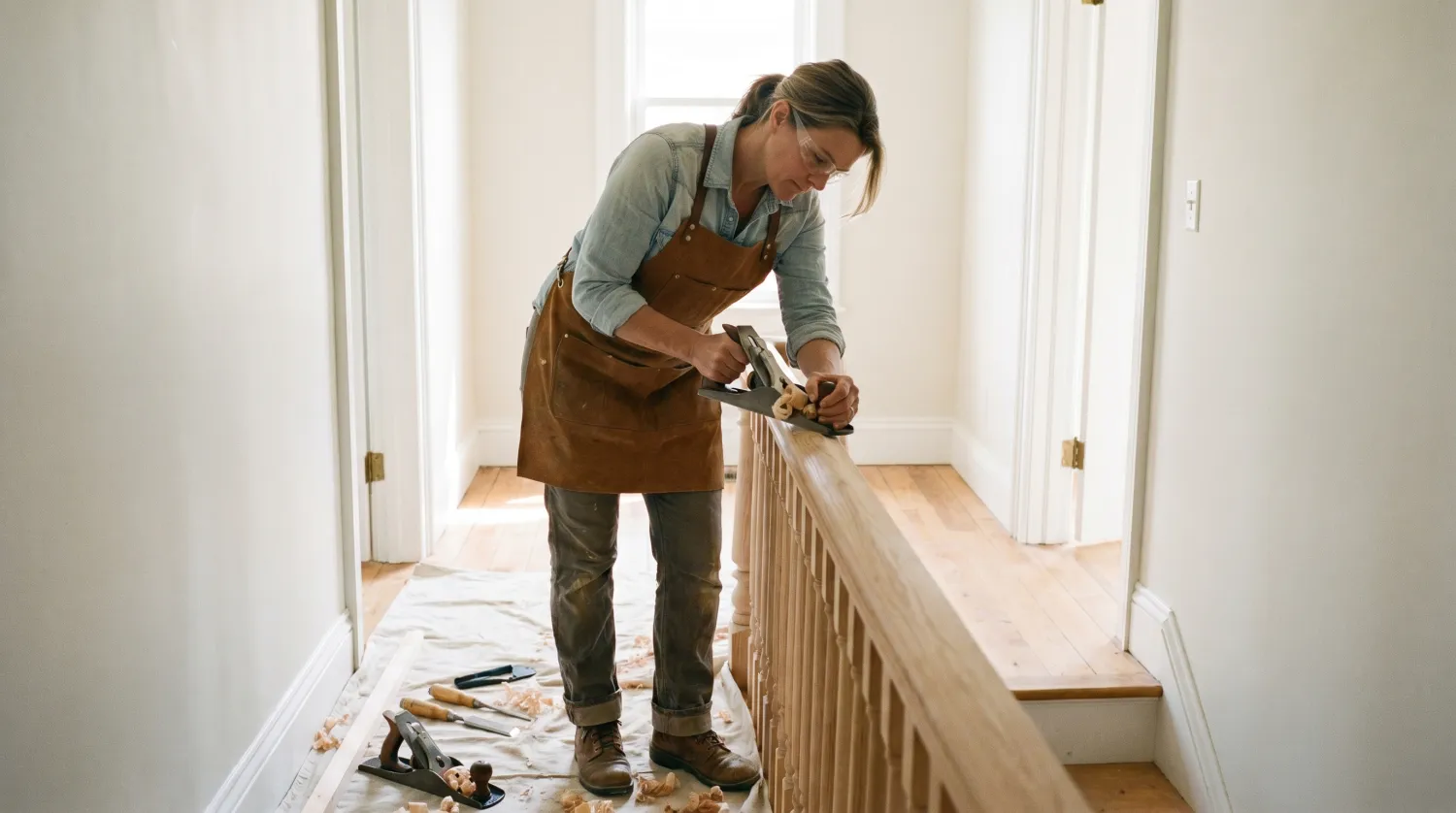 Handwerker bei der Arbeit beim Kunden
