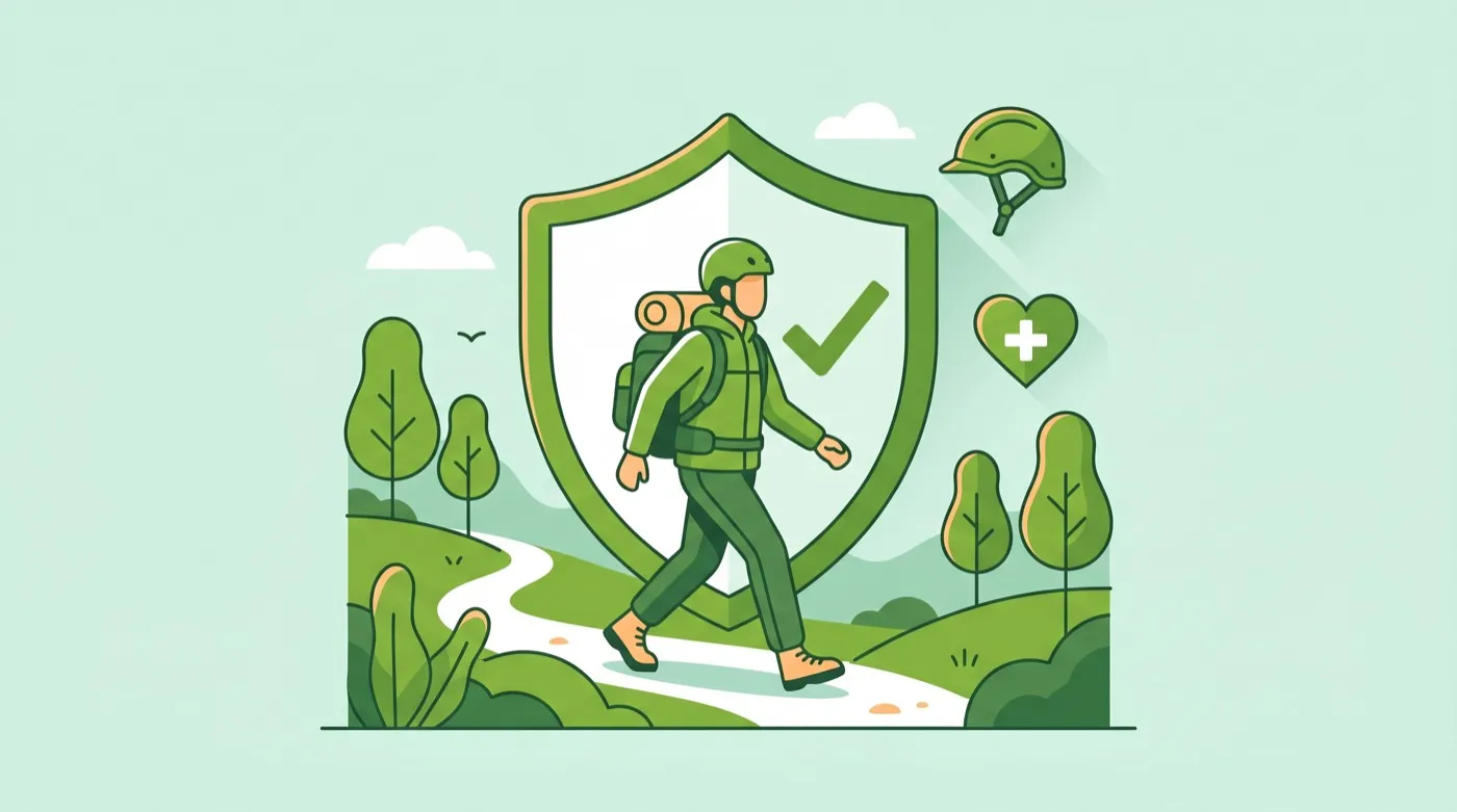 Illustration: Rundum-Schutz durch die private Unfallversicherung in der Freizeit