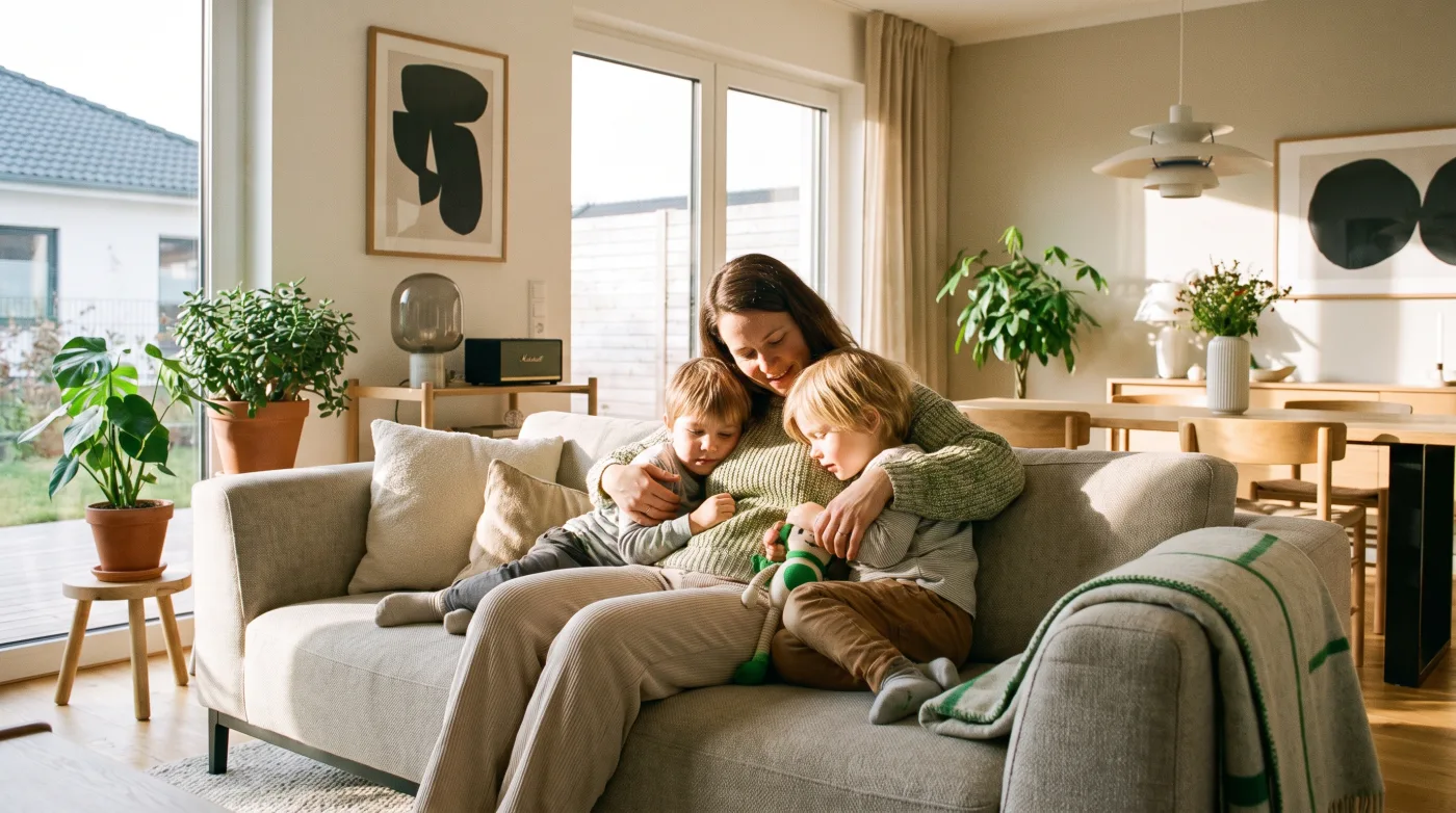 Familie, die finanziell abgesichert ist