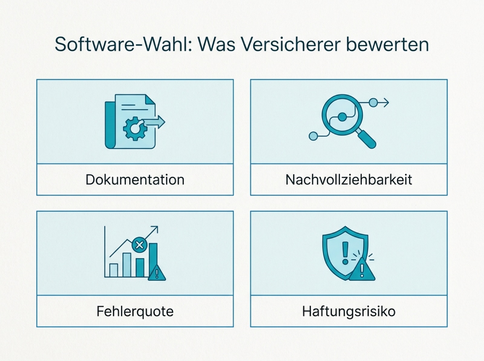 Vier Kriterien, die Versicherer bei der Bewertung der Entwicklungssoftware heranziehen