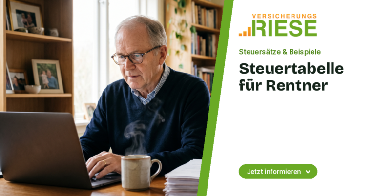 Steuertabelle für Rentner 2026: Steuersätze, Freibeträge & Beispiele
