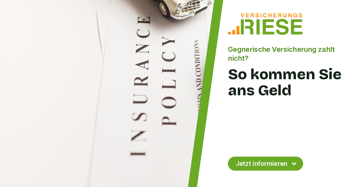 Gegnerische Versicherung zahlt nicht? So kommen Sie ans Geld – Titelkarte Versicherungsriese