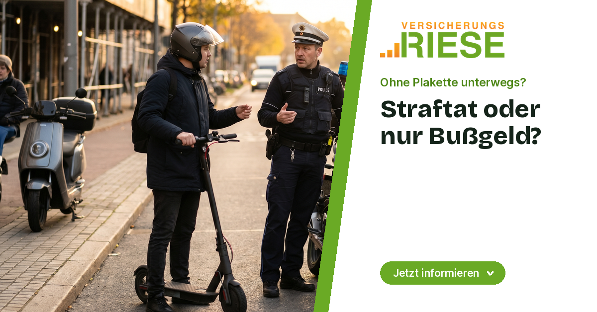 E-Scooter ohne Versicherung: Straftat oder Ordnungswidrigkeit?
