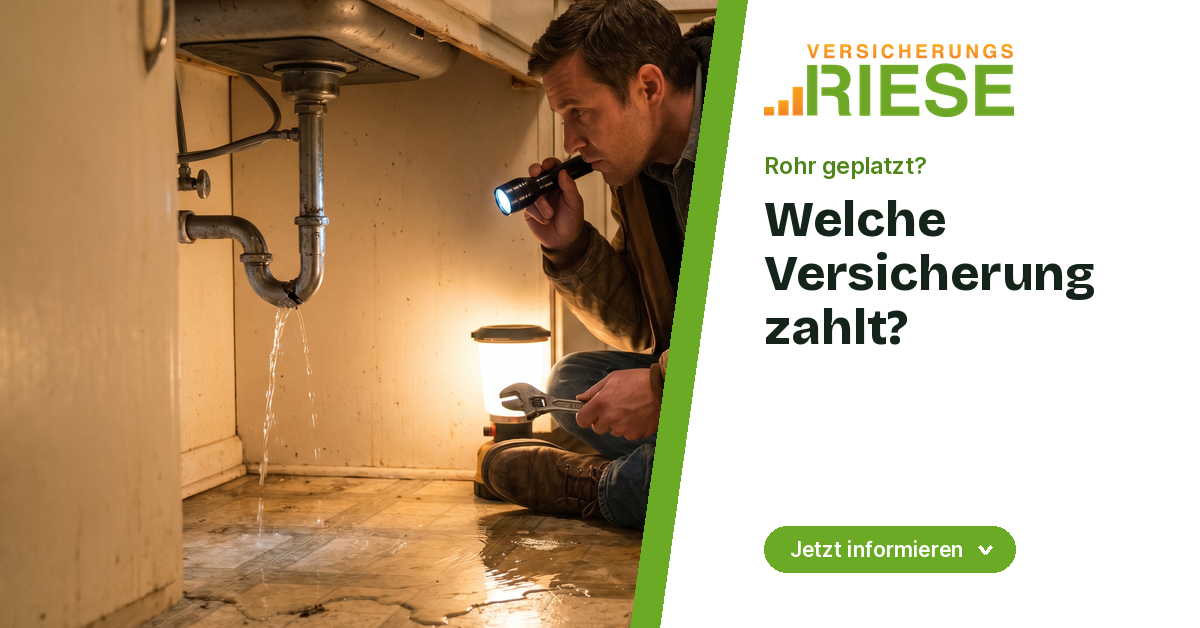 Rohrbruch: Welche Versicherung zahlt für den Schaden?