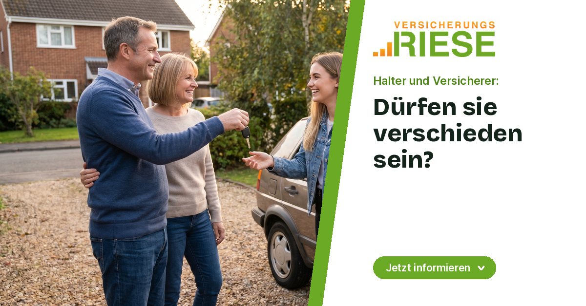 Auto auf mich, Versicherung auf jemand anderen: geht das?