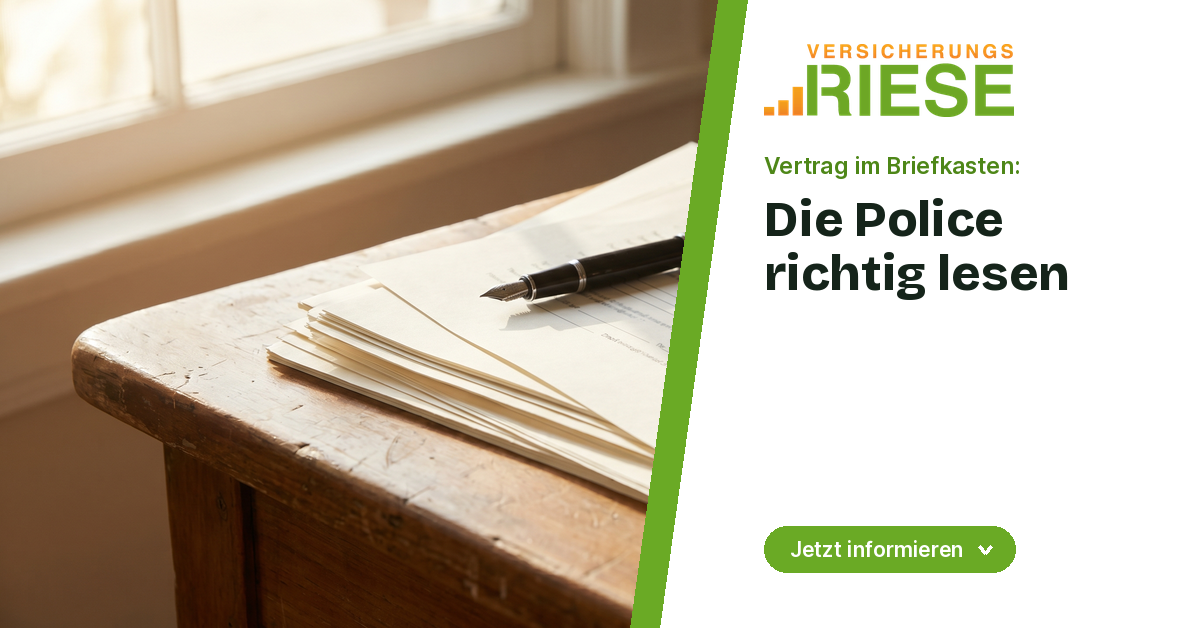 Versicherungspolice: Was drinsteht und worauf Sie achten