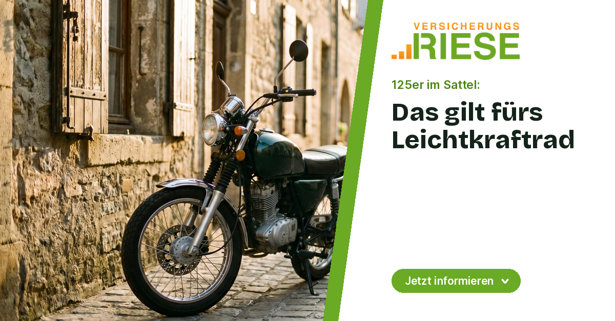 Leichtkraftrad-Versicherung: das gilt fürs 125er