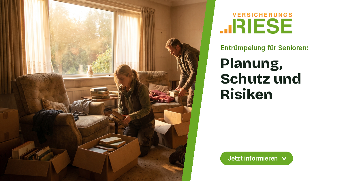 Entrümpelung für Senioren: Planung, Versicherung und Risiken