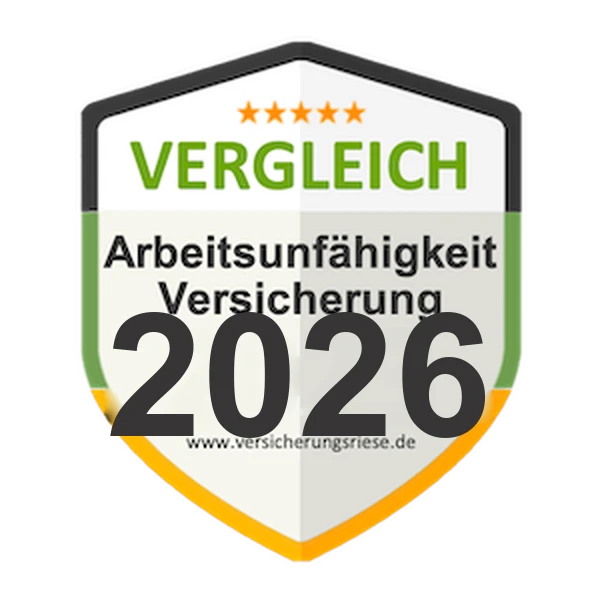Arbeitsunfähigkeitsversicherung Vergleich 2026 – Siegel von Versicherungsriese