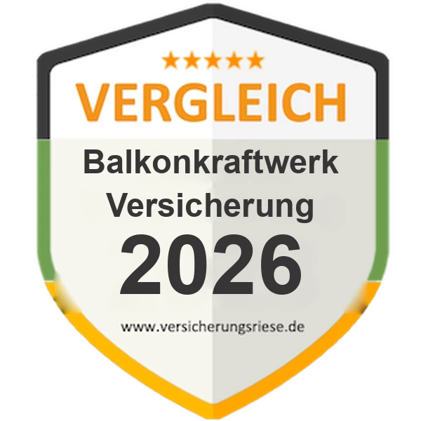 Balkonkraftwerk-Versicherung Vergleich 2026 – Siegel von Versicherungsriese