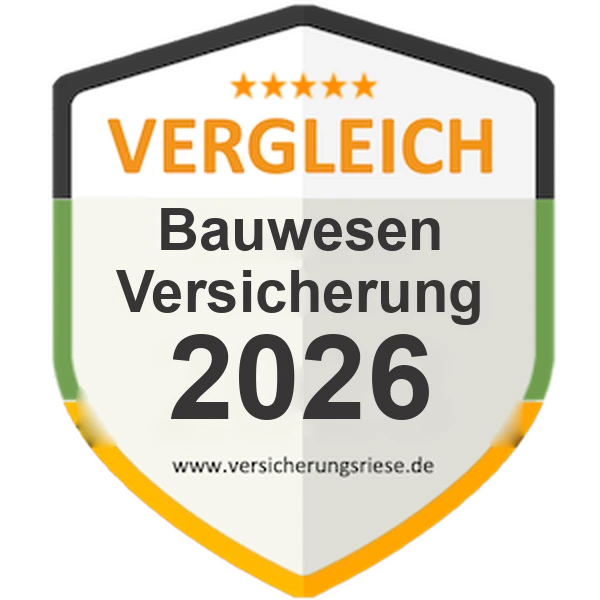 Bauwesenversicherung Vergleich 2026 – Siegel von Versicherungsriese