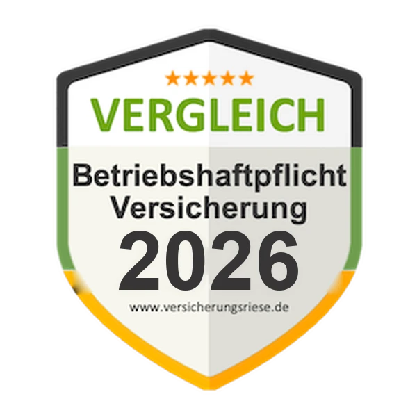 Betriebshaftpflichtversicherung Vergleich 2026 – Siegel von Versicherungsriese