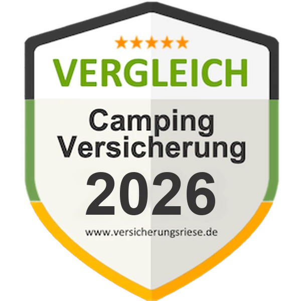 Campingversicherung Vergleich 2026 – Siegel von Versicherungsriese