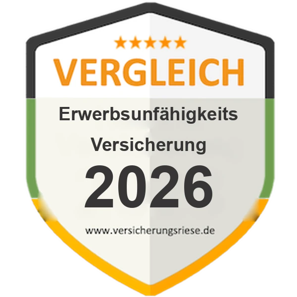 Erwerbsunfähigkeitsversicherung Vergleich 2026 – Siegel von Versicherungsriese