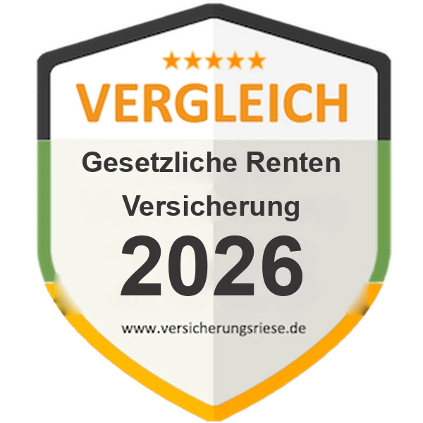 Gesetzliche Rentenversicherung Vergleich 2026 – Siegel von Versicherungsriese