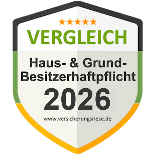 Haus- und Grundbesitzerhaftpflicht Vergleich 2026 – Siegel von Versicherungsriese