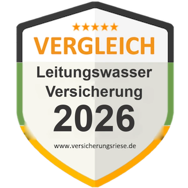Leitungswasserversicherung Vergleich 2026 – Siegel von Versicherungsriese