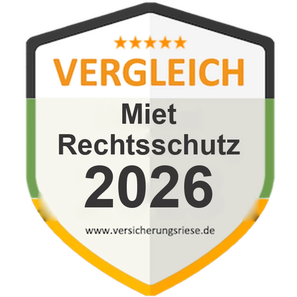 Mietrechtsschutz Vergleich 2026 – Siegel von Versicherungsriese