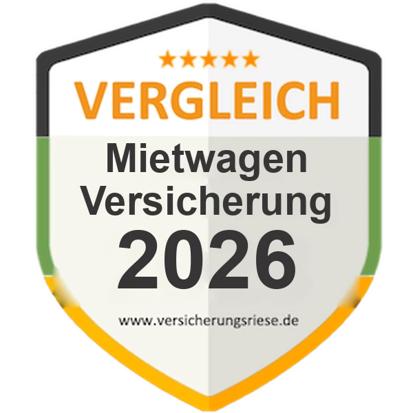 Mietwagenversicherung Vergleich 2026 – Siegel von Versicherungsriese