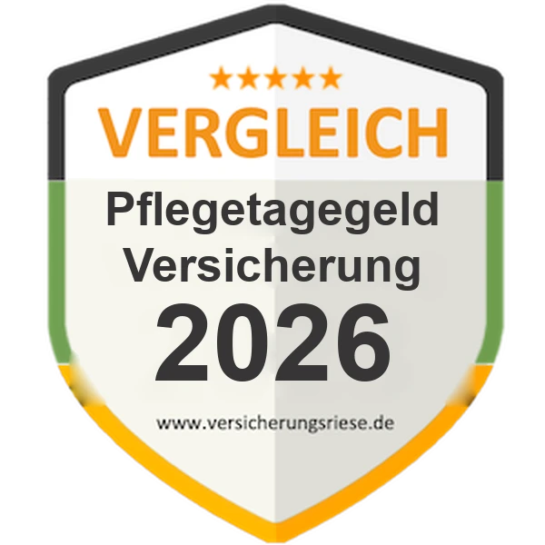 Pflegetagegeldversicherung Vergleich 2026 – Siegel von Versicherungsriese