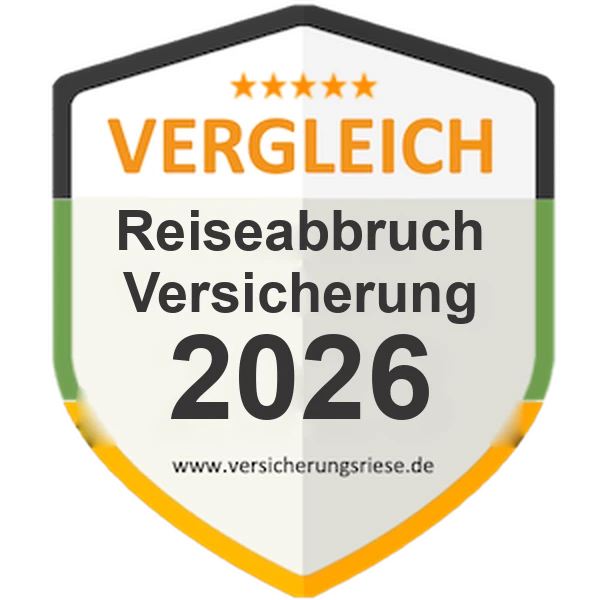 Reiseabbruchversicherung Vergleich 2026 – Siegel von Versicherungsriese