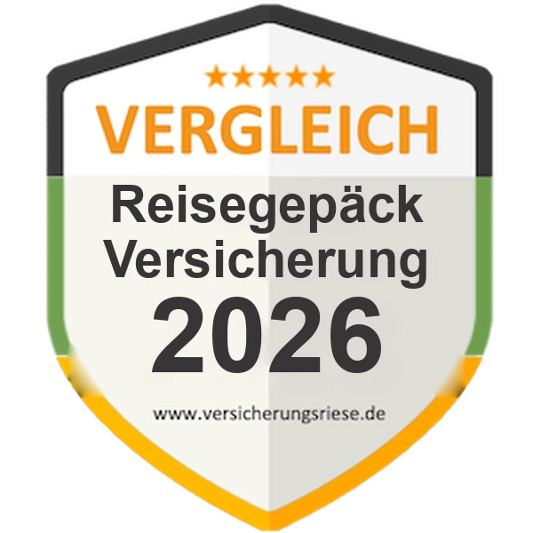Reisegepäckversicherung Vergleich 2026 – Siegel von Versicherungsriese