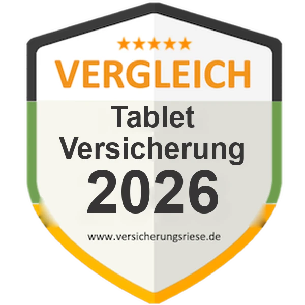 Tablet-Versicherung Vergleich 2026 – Siegel von Versicherungsriese