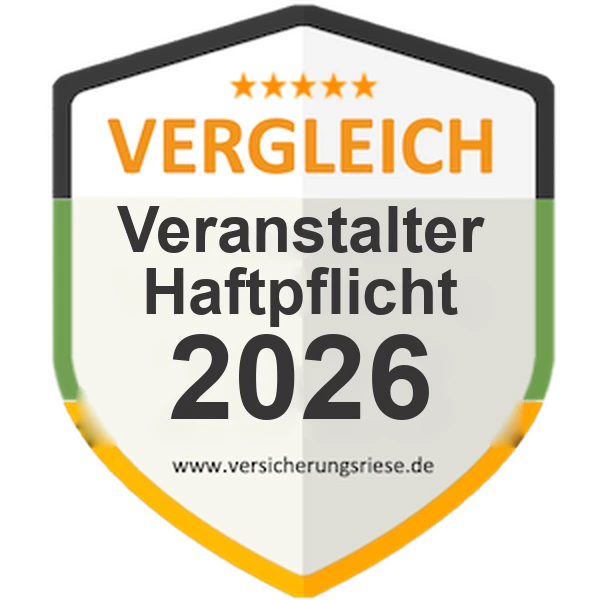 Veranstalterhaftpflicht Vergleich 2026 – Siegel von Versicherungsriese