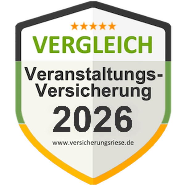 Veranstaltungsversicherung Vergleich 2026 – Siegel von Versicherungsriese